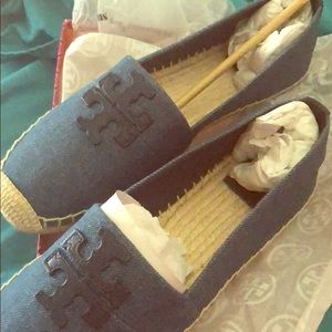 Westin blue denim flat Espadrille